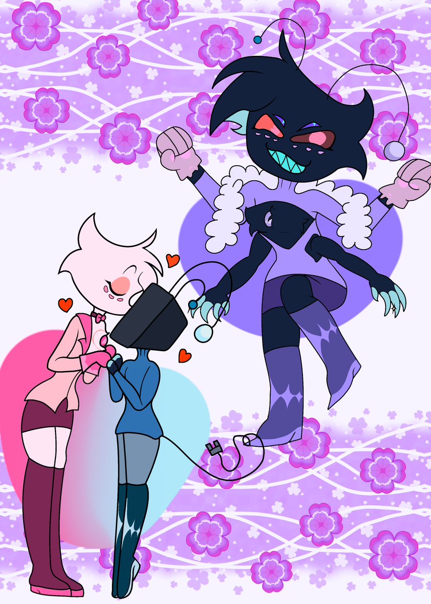 sakugalaciwolf's tweet photo. Happy pride🥳🥳🥳
#PrideMont #staticdust #vox #angeldust #HazbineHotelFanart #HappyPrideMonth2026 https://t.co/jb8CdgSzAJ