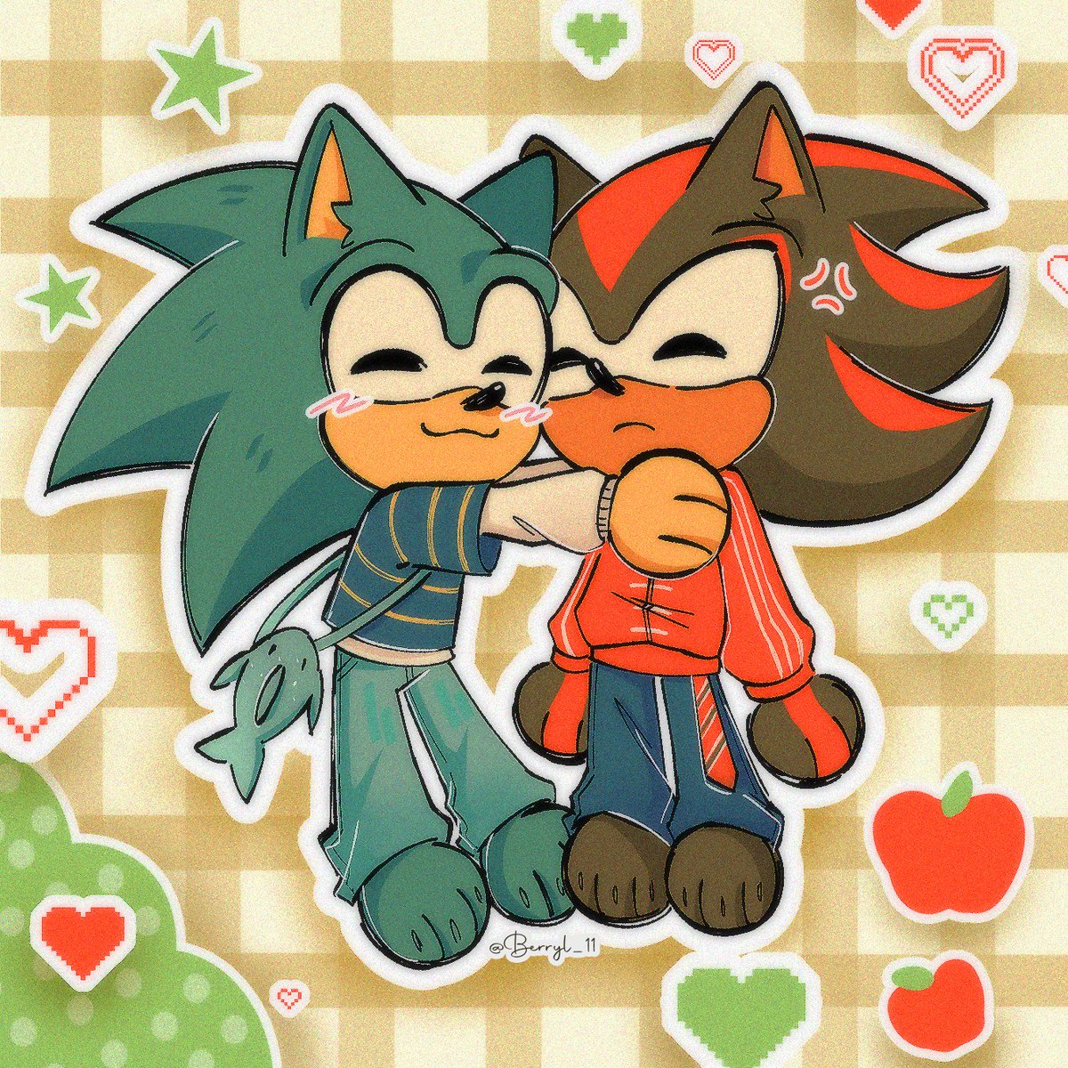 Berryl_11's tweet photo. Hii, me again🌟 Just wanted to share these two🍎🍀

#sonadow #sonicthehedgehog #shadowthehedegehog #shadonic https://t.co/e13RRnZVK2