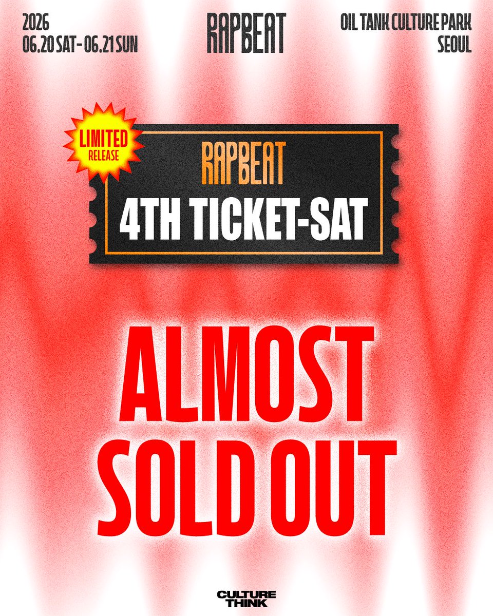 MonstaXVotingSQ's tweet photo. [#JOOHEON FESTIVAL]

Jooheon will be performing soon at the RAPBEAT FESTIVAL 2026 

🗓 6/20 (SAT) 
📍OIL TANK CULTURE PARK, SEOUL
⏰️ 11:50 AM - 12:20 PM 

Make sure you get your tickets! They are selling out

#주헌 #JOOHONEY #MONSTAX https://t.co/Az7Yt7Vpwe