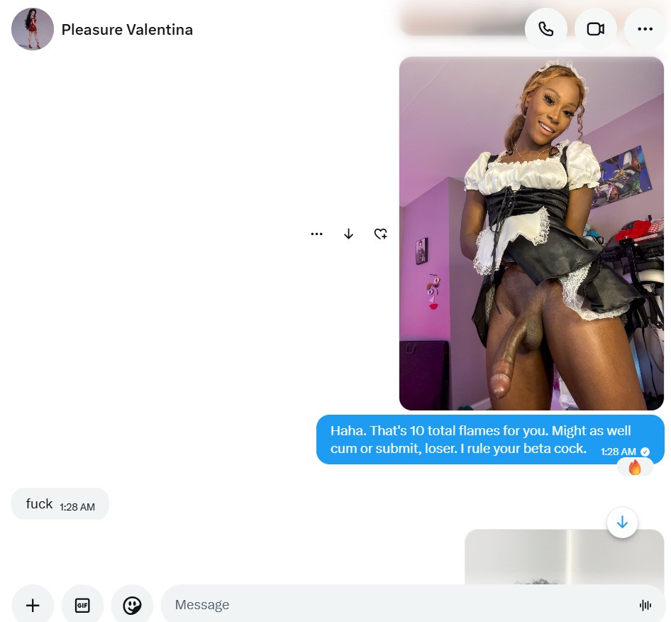AlphaMale2Go's tweet photo. Took on @ult4acct in a #wankbattle, and we pummeled each other with BBC and trans pics. However, I made him flame 12 times (to his 3), so he slowly wore down and was eventually forced to submit like a good beta. https://t.co/ApZ8r5wTVz