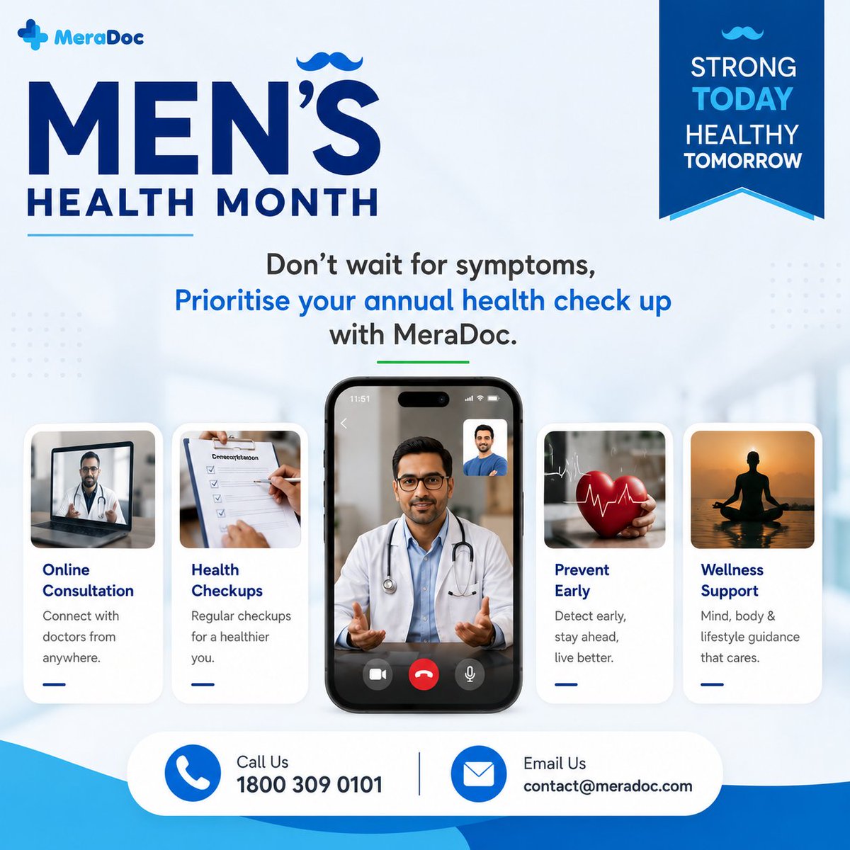 meradocofficial's tweet photo. Most men service their car every year. When was the last time you serviced your health?
Book a health checkup with https://t.co/YEVVpNpiT8
#MensHealth #HealthCheckup #PreventiveHealthcare
#PreventiveCare #HealthAwareness #HealthyLiving
#DigitalHealthcare #Telemedicine #MeraDoc https://t.co/I8AruB4Ofo