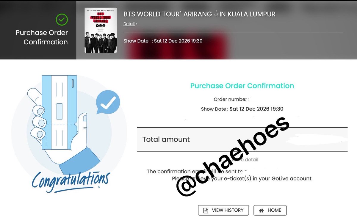 chaehoes's tweet photo. I managed to get myself a ticket YASSSS BTS I’M COMING 😆😆 #btsinkl https://t.co/3x0k1aPfWG
