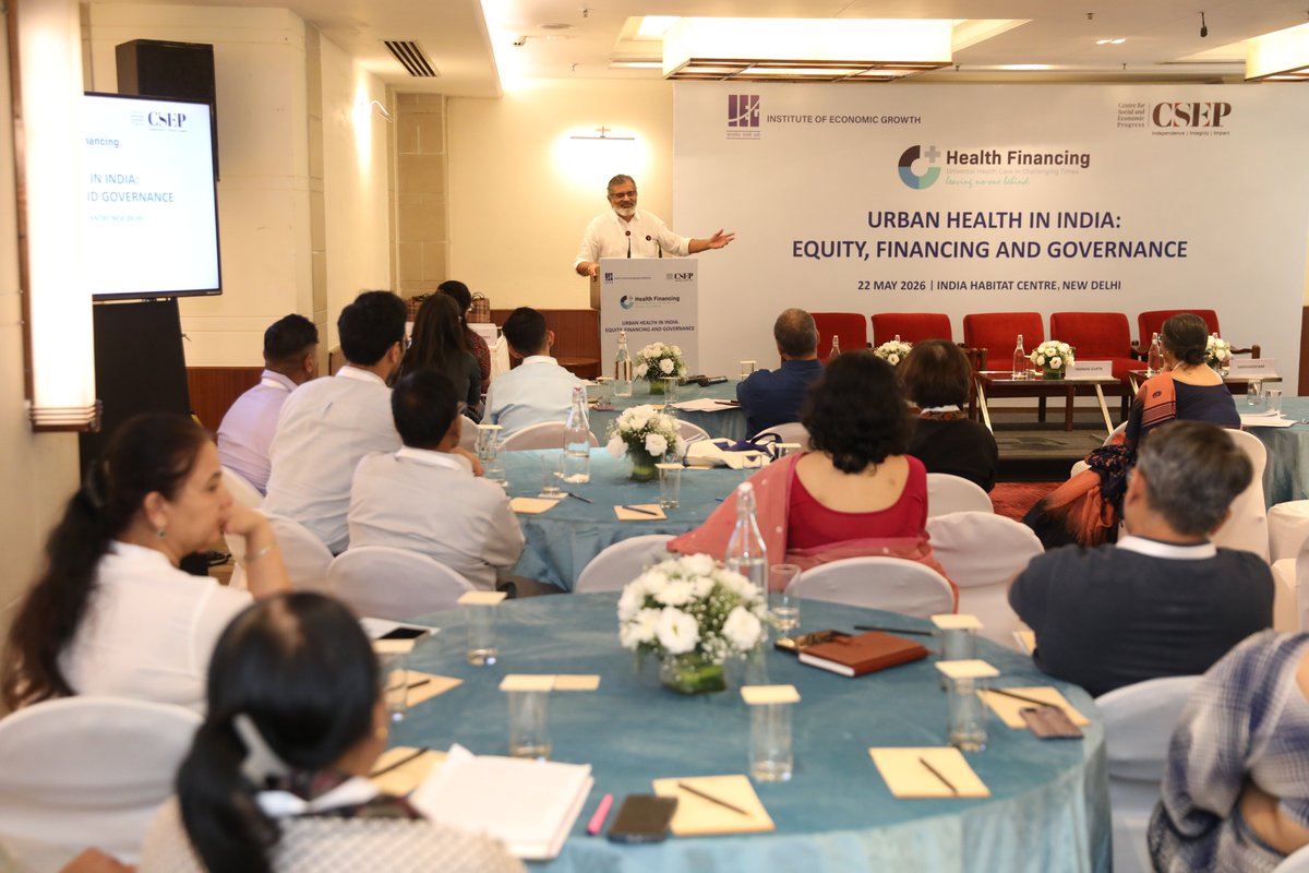 CSEP_Org's tweet photo. How can India build healthier, more equitable cities? The conference Urban Health in India: Equity, Financing & Governance brought together policymakers, researchers & practitioners to discuss health inequities, financing, governance & solutions for strengthening urban health systems. @IEGResearch @laveeshbhandari