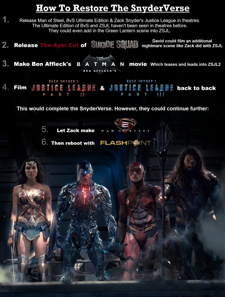 restoreZSJL's tweet photo. If they release BvS in IMAX, we can assume that #RestoreTheSnyderVerse is actually going to happen.

The first part of my plan is coming together. https://t.co/ZYfsmVCHoP