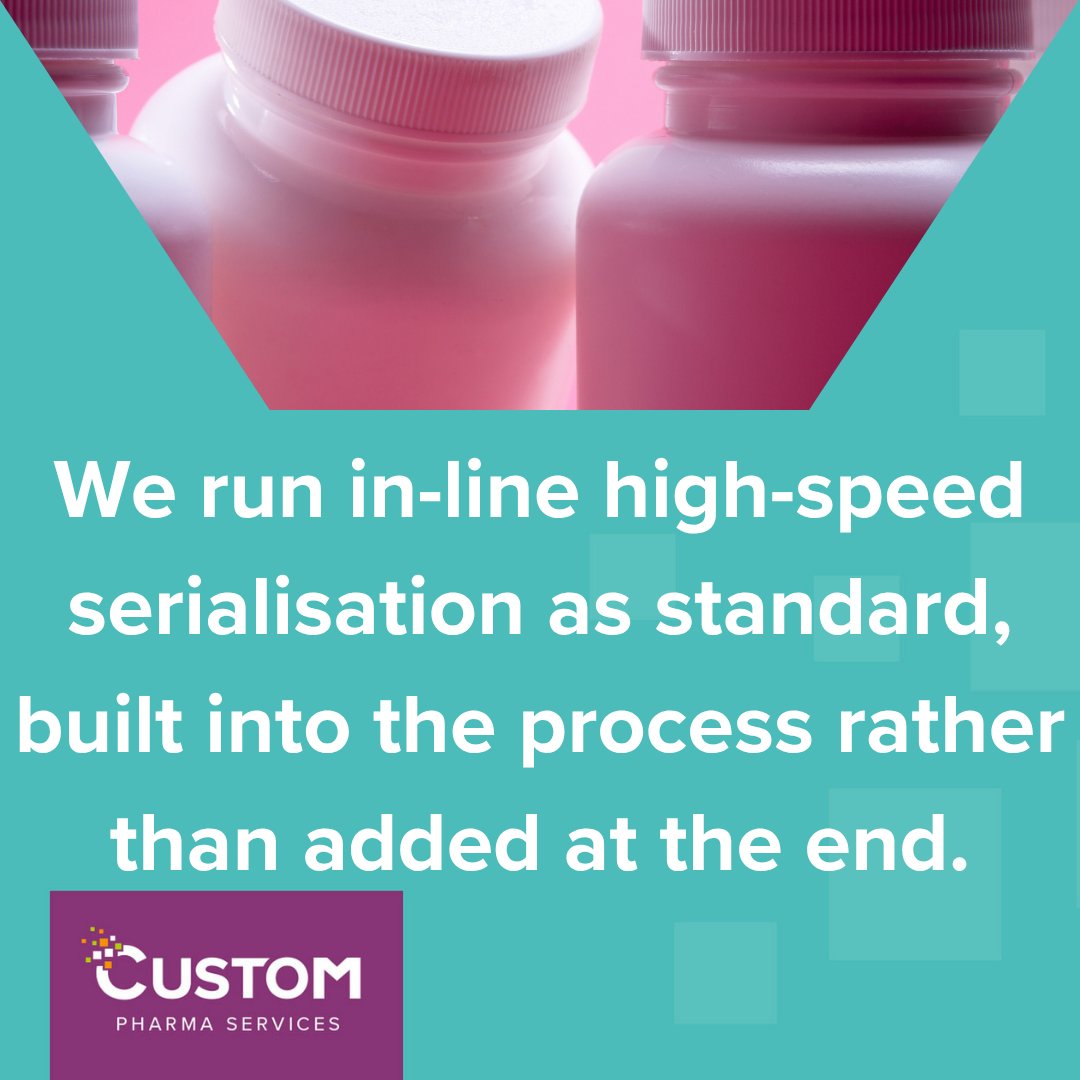 CustomPharma's tweet photo. Serialisation is required under EU FMD, but the value extends beyond compliance.

Each unit carries a unique identifier through pack-out and into the supply chain, which means traceability doesn't stop at the factory gates. https://t.co/XdkSMtZcUr