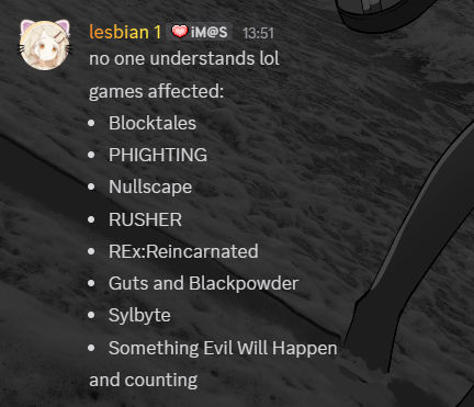 c8vani's tweet photo. @tksrio_chunimai @PiscyFosheria its our country's roblox publisher this time's round, deadass banwave wiping off all the games with any sense of humanity left inside it
no one has any idea why ONLY these specific games got affected, some other still standing up, what are even the criteria to be wiped anyway https://t.co/YicaukaF4F