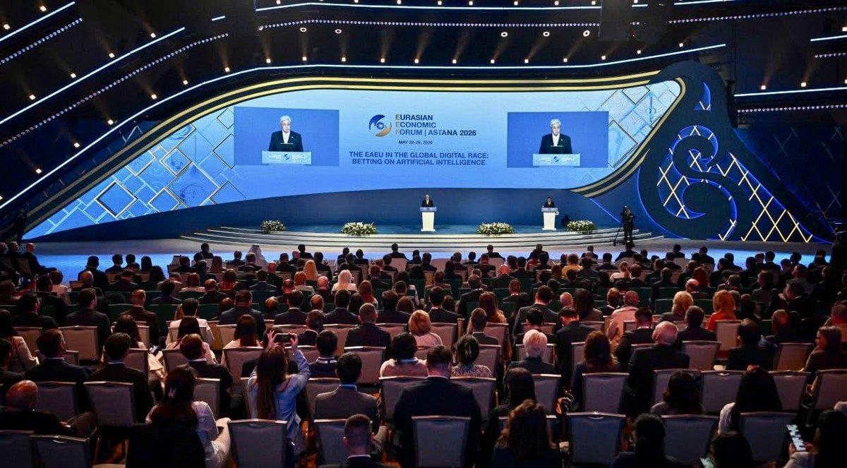 TurkicFundOrg's tweet photo. President of TIF Attended the Fifth Eurasian Economic Forum in Astana

President of the Turkic Investment Fund, H.E. Baghdad Amreyev, attended the Fifth Eurasian Economic Forum, held on 28–29 May 2026 in Astana, Kazakhstan. The Forum was hosted by H.E. Kassym-Jomart Tokayev (@TokayevKZ), President of the Republic of Kazakhstan, and was attended by Heads of State, senior government officials, representatives of international and regional organizations, development institutions, and business leaders from across the wider Eurasian region.

The Forum brought together around 3,000 participants from 44 countries to discuss the main economic issues shaping cooperation across Eurasia, including connectivity, trade, technology, industry, and agriculture.

Read more: https://t.co/2Sxd6Z4K1S