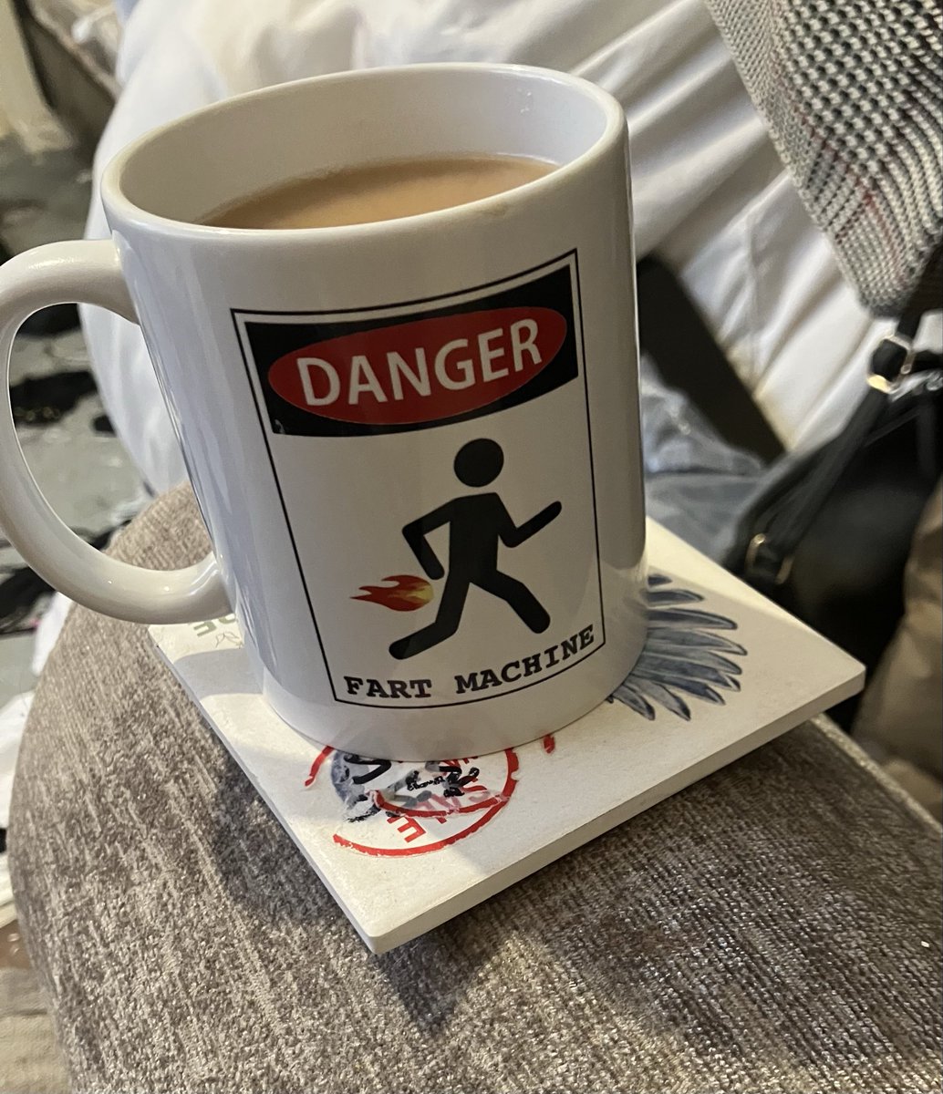 Meredith_author's tweet photo. I’m having a cup of tea in my fart mug. ☕️ https://t.co/nk9ADE7pND