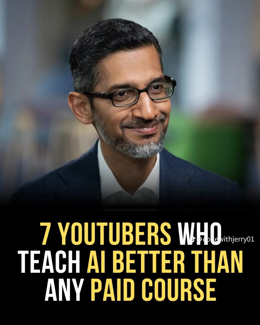 AbrahamOkah2's tweet photo. Here are Seven (7) YouTubers who can teach you all you need to know about AI better than any paid course would!

1. Ben AI
https://t.co/ANrsp9veLY

2. AI Edge
https://t.co/bvfjWxBPvy

3. The MIT Monk
https://t.co/4swPwDSy6U

4. Jeff Su
https://t.co/RCbhgcTDtc

5. Dan Martell
https://t.co/m1lJZ6NZjd

6. Varun Mayya 
https://t.co/r5fCWifBIa

7. Liam Ottley
https://t.co/tXfIxTvFLD