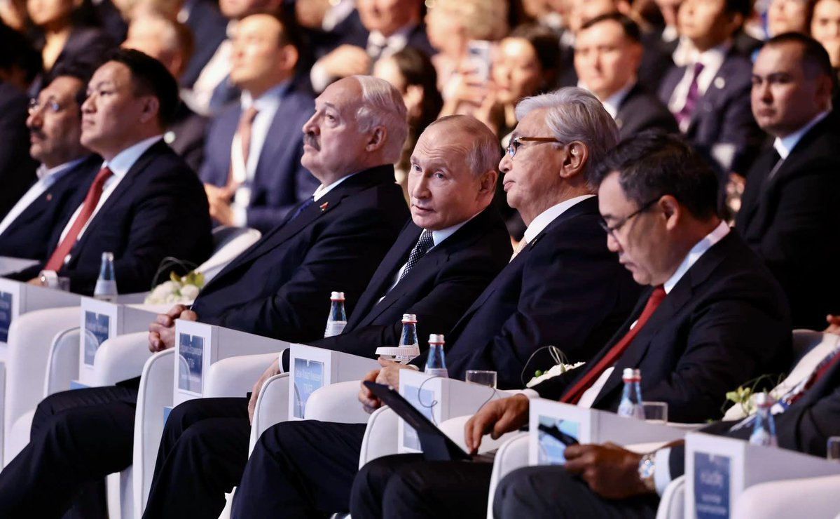 TurkicFundOrg's tweet photo. President of TIF Attended the Fifth Eurasian Economic Forum in Astana

President of the Turkic Investment Fund, H.E. Baghdad Amreyev, attended the Fifth Eurasian Economic Forum, held on 28–29 May 2026 in Astana, Kazakhstan. The Forum was hosted by H.E. Kassym-Jomart Tokayev (@TokayevKZ), President of the Republic of Kazakhstan, and was attended by Heads of State, senior government officials, representatives of international and regional organizations, development institutions, and business leaders from across the wider Eurasian region.

The Forum brought together around 3,000 participants from 44 countries to discuss the main economic issues shaping cooperation across Eurasia, including connectivity, trade, technology, industry, and agriculture.

Read more: https://t.co/2Sxd6Z4K1S
