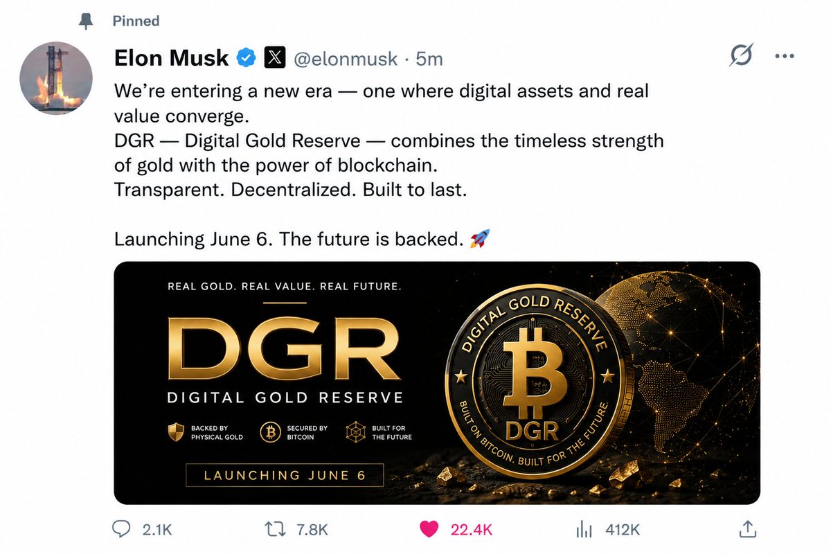 Zootopia374284's tweet photo. DIGITAL GOLD RESERVE (DGR)
A Strategic Digital Asset Infrastructure
Vision ,Secured by Technology
🔒 SECURE — Military grade encryption
🏛 STABLE — Designed for long-term value
🌐 GLOBAL - Borderless financial future
⚙️ INNOVATIVE - Powered by blockchain

https://t.co/eFEpKFHCdW https://t.co/3ScZGt99G4