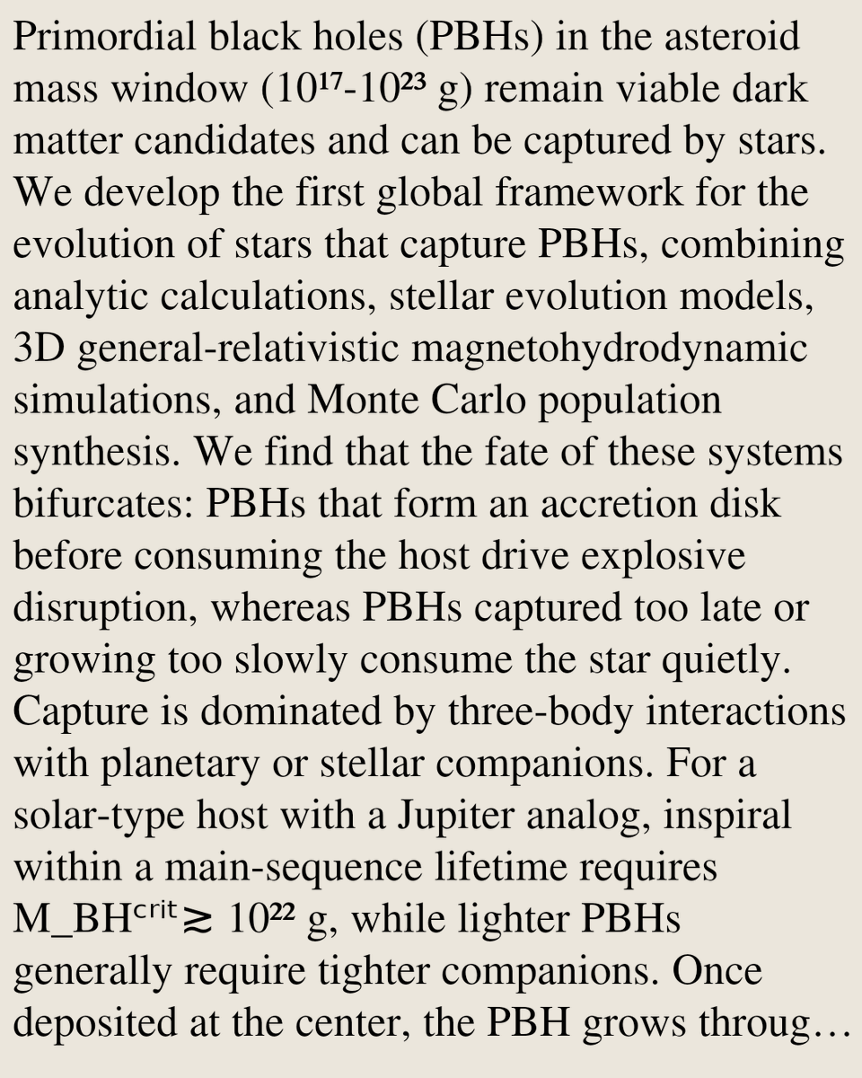 PRXI's tweet photo. The Life and Death of Stars That Capture Primordial Black Holes

Ore Gottlieb, Matteo Cantiello, Cameron Norton, Ken Van Tilburg, Matthew Kleban
https://t.co/Qoej3gguvJ [𝚊𝚜𝚝𝚛𝚘-𝚙𝚑.𝙷𝙴 𝚊𝚜𝚝𝚛𝚘-𝚙𝚑.𝙲𝙾 𝚊𝚜𝚝𝚛𝚘-𝚙𝚑.𝚂𝚁 𝚐𝚛-𝚚𝚌] https://t.co/xrcd4OqWH3
