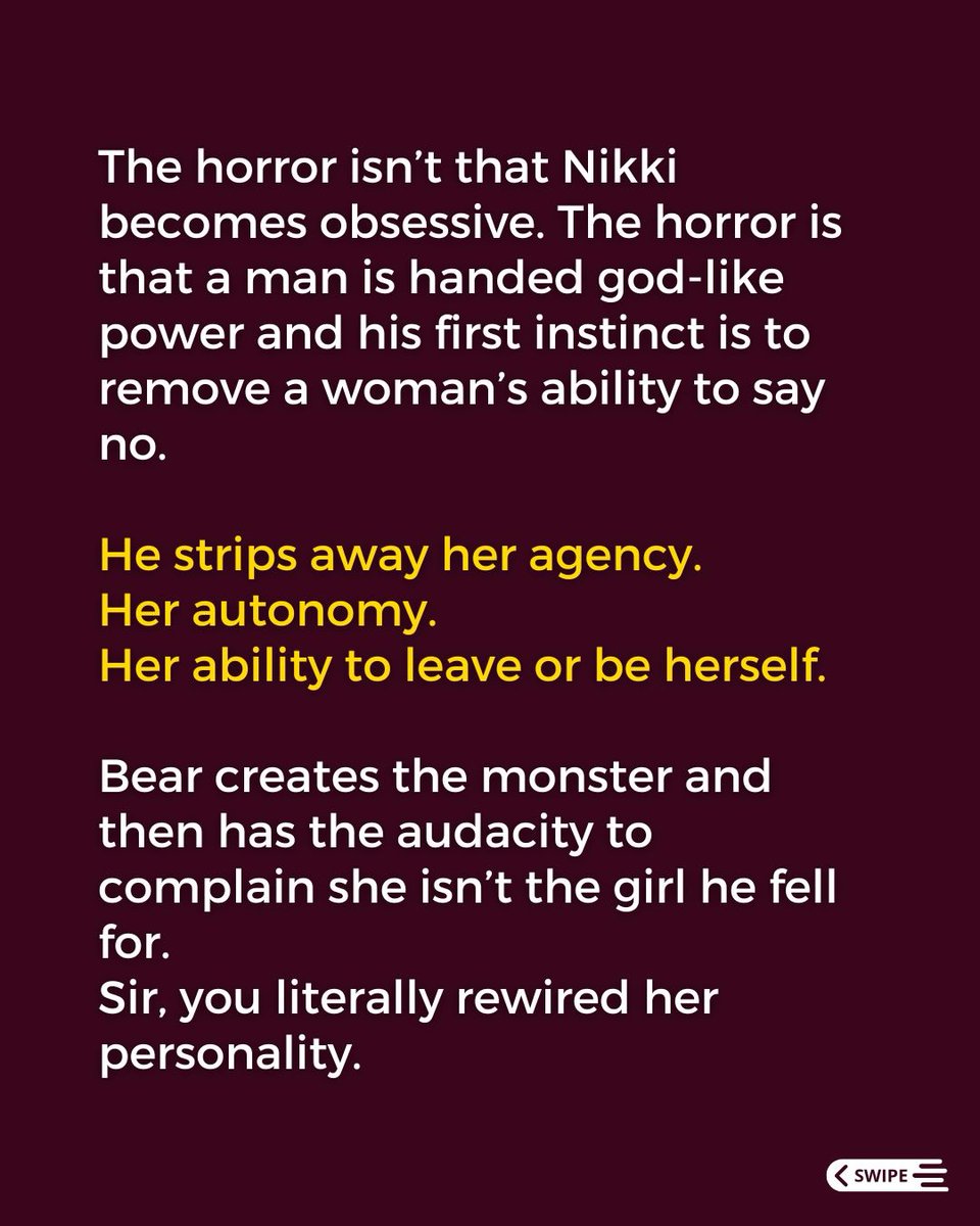 thehauterrfly's tweet photo. The real horror in Obsession isn’t obsession itself. It’s male entitlement disguised as love.
#ObsessionMovie #ObsessionReview
#PsychologicalThriller #FilmBreakdown #Hauterrfly https://t.co/9gHWTua4dy