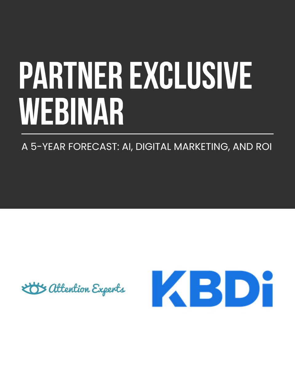 attentionexpert's tweet photo. Attention Experts is hosting a video conference session, "A 5-Year Forecast: AI, Digital Marketing, and ROI", exclusively for KBDi members nationwide.

#AttentionExperts #partnershipwebinar #digitalmarketing #KBDi #kitchendesigners https://t.co/gawiPVGgy1