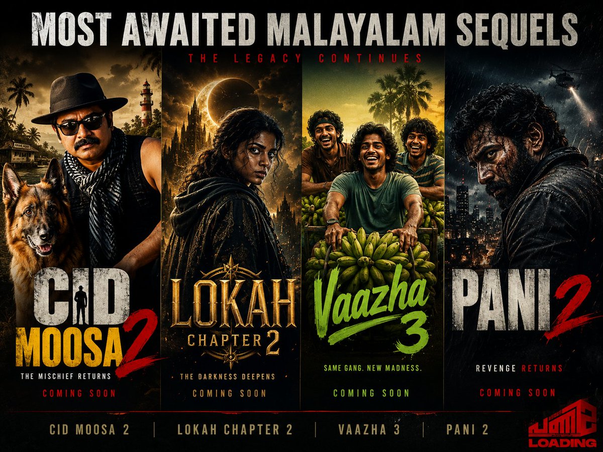 MhdriswanV78016's tweet photo. #dileep ,#tovinothomas, #dulqersalman
Most hyped upcoming sequels in Malayalam #mollywood 📈📈📈
#cidmoosa2 📈📈
#lakah2 📈📈
#vaazhya3 📈❤️🔥
#pani2 📈 https://t.co/lAtVPw7KzE