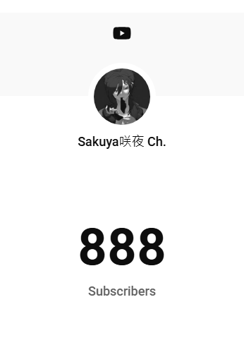SakuyaVtub4896's tweet photo. Youtube 888追隨達成！ https://t.co/Li7IRdOJ3Z