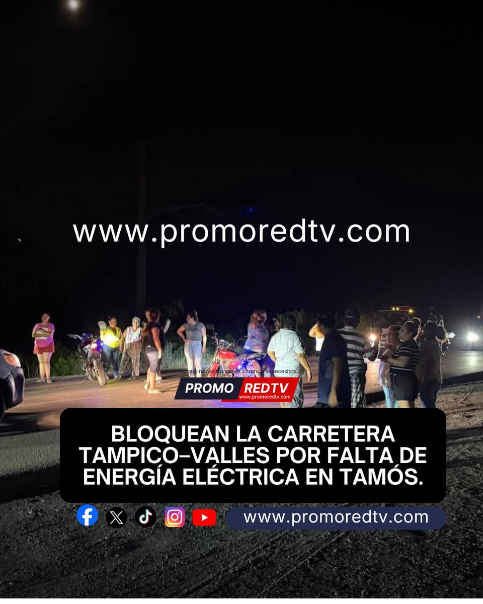 promoredtv's tweet photo. Habitantes de #Tamós, Mpio de #Pánuco mantienen bloqueada la Carretera #Tampico–#Valles a la altura de la entrada a la minera Autlán, como medida de protesta ante las constantes fallas en el suministro de @CFEmx que han afectado a la comunidad durante varios días. https://t.co/u5kh4DMn7i