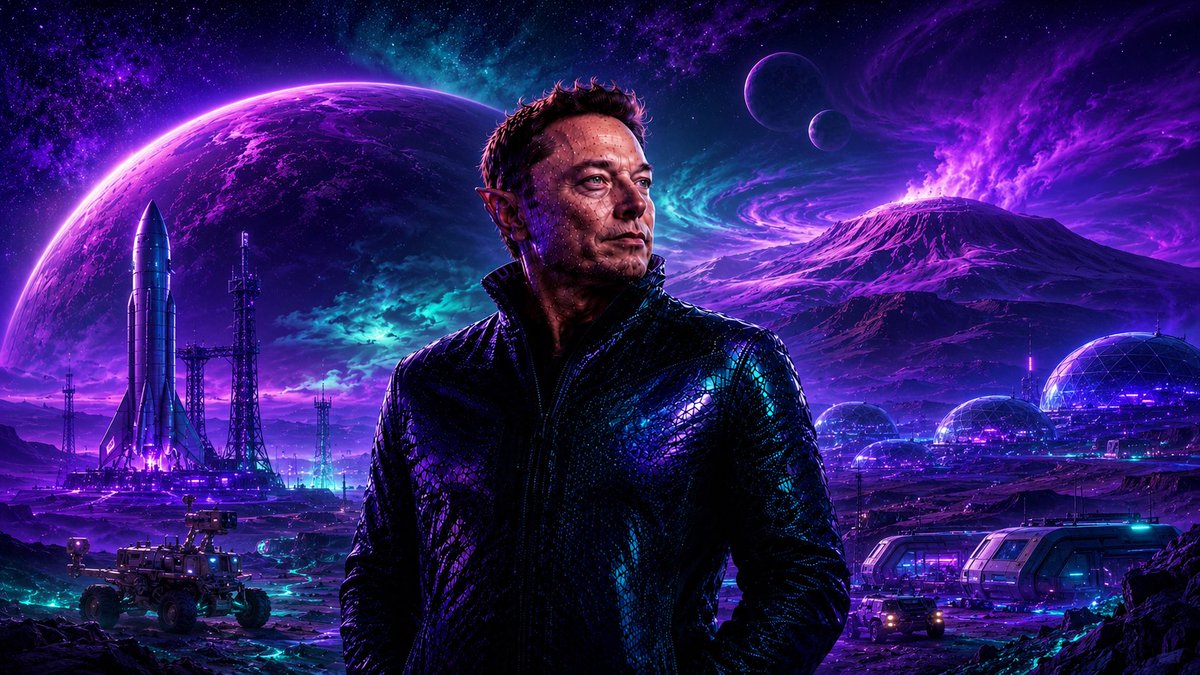 AnonBanger's tweet photo. ELIEN MUSK looked at Mars and smiled. 👽🔴

A day on Mars is almost the same length as Earth’s day, about 24 hours and 37 minutes.

But one year there lasts 687 Earth days.

Two moons. Giant dust storms. The biggest volcano in the solar system.

Humans call it a planet.

ELIEN MUSK calls it the next great chapter for humanity. 🚀