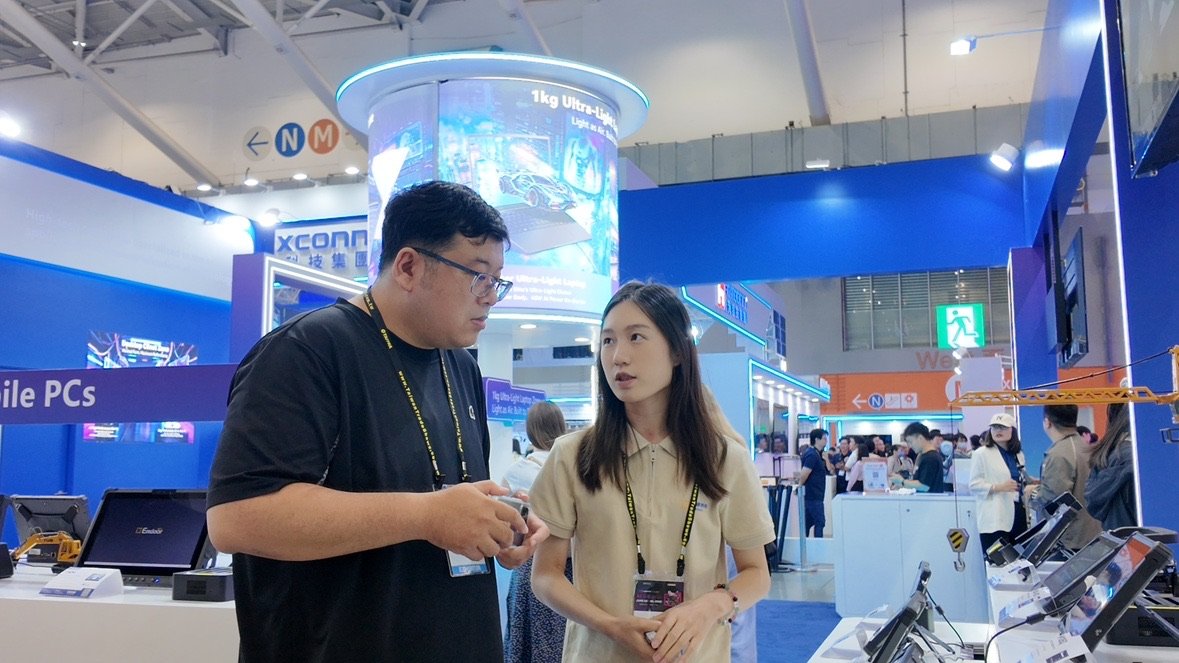 theonerugged's tweet photo. Day 2 at #COMPUTEX2026 and the energy is incredible! 💥 
Our booth (M0419a) has been packed with non-stop meetings and great conversations. 
Check out these live shots of our latest rugged devices in action! 📸
#ONERugged #RuggedComputing #TechUpdate #Taipei https://t.co/k24KrfnW4X
