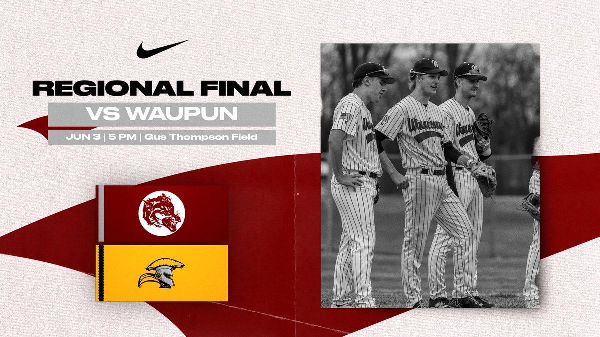 LeeTylerAD's tweet photo. Baseball Game Info... Tonight's Regional Final will be at Gus Thompson Field in Waupun and first pitch will be at 5PM.  Entry to regional games is $6.00
Go cheer on your Wolves! With a win tonight, the team will travel to Chilton on Tues for Sectionals (10am start) https://t.co/ta7Qkh6nJK