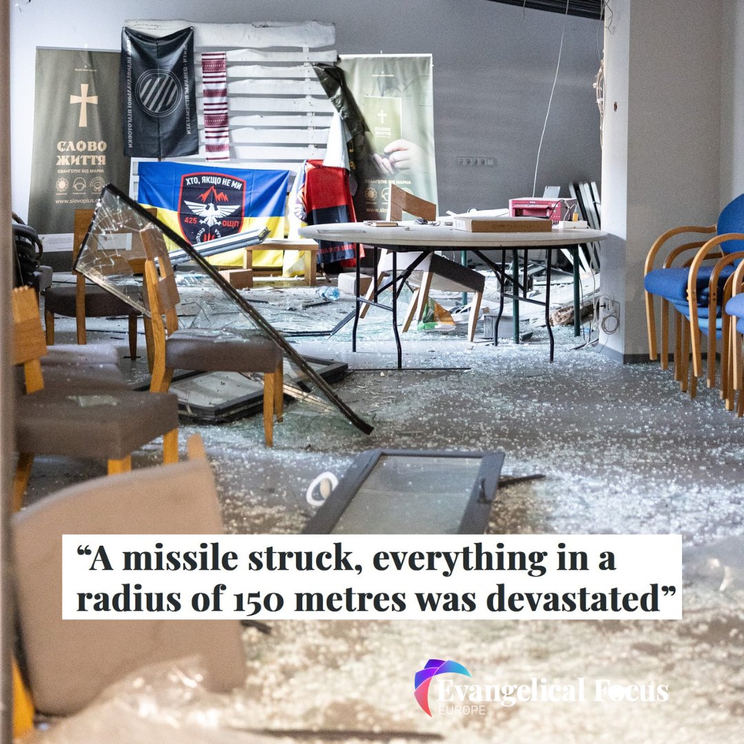 Evan_Focus's tweet photo. 🇺🇦🚒⛪ Question. When did the attack happen and what was the target?

Answer. The attack took place on June 2 at 3:50 a.m. One of our security guards was on the church property and witnessed everything with his own eyes.

A missile struck a neighbouring building — an office centre located only about 20 meters from our church. Everything within a radius of approximately 150–200 meters was devastated and heavily damaged.

It is difficult for me to say with certainty what the intended target was. Perhaps it was because our church has been very active in supporting chaplains and serving members of the military. Perhaps because we have stood firmly with Ukraine, praying faithfully for our nation. God alone knows. In this painful moment, it is hard for me to give a definitive answer.

Read full story: 🖥️ https://t.co/3yHXU5giZW
#Ukraine #UkraineWar #Kyiv #UkrainianChurches #NewLifeChurchKyiv