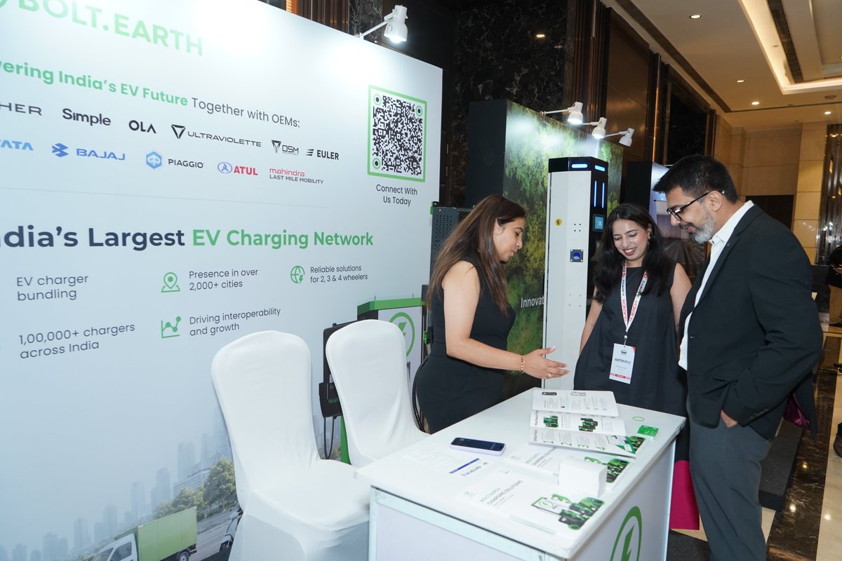 bolt_earth's tweet photo. From momentum to mainstream 😎

Our Founder, Mr. Jyotiranjan Harichandan, joined industry leaders at #Electricon2026 to discuss the infrastructure, technology, and collaboration needed for large-scale electrification in India.

Thank you to @evreporterin, the panelists, and everyone who joined the conversation!

#BoltEarth #EVCharging #Electricon2026