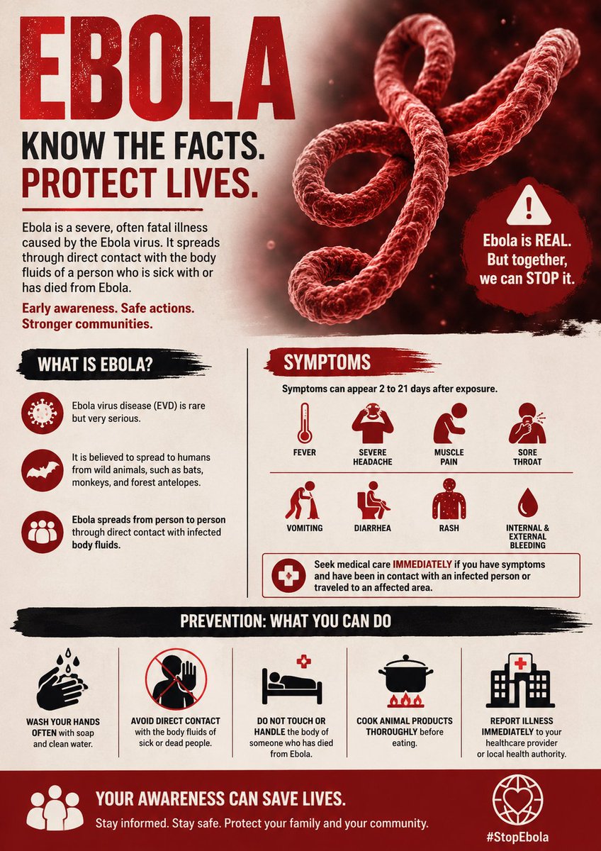 homecomfor's tweet photo. Stay alert. Stay informed. Stay safe.

Symptoms may include: Fever

Vomiting

Diarrhea

Weakness

Bleeding https://t.co/d60Rt3f5JX