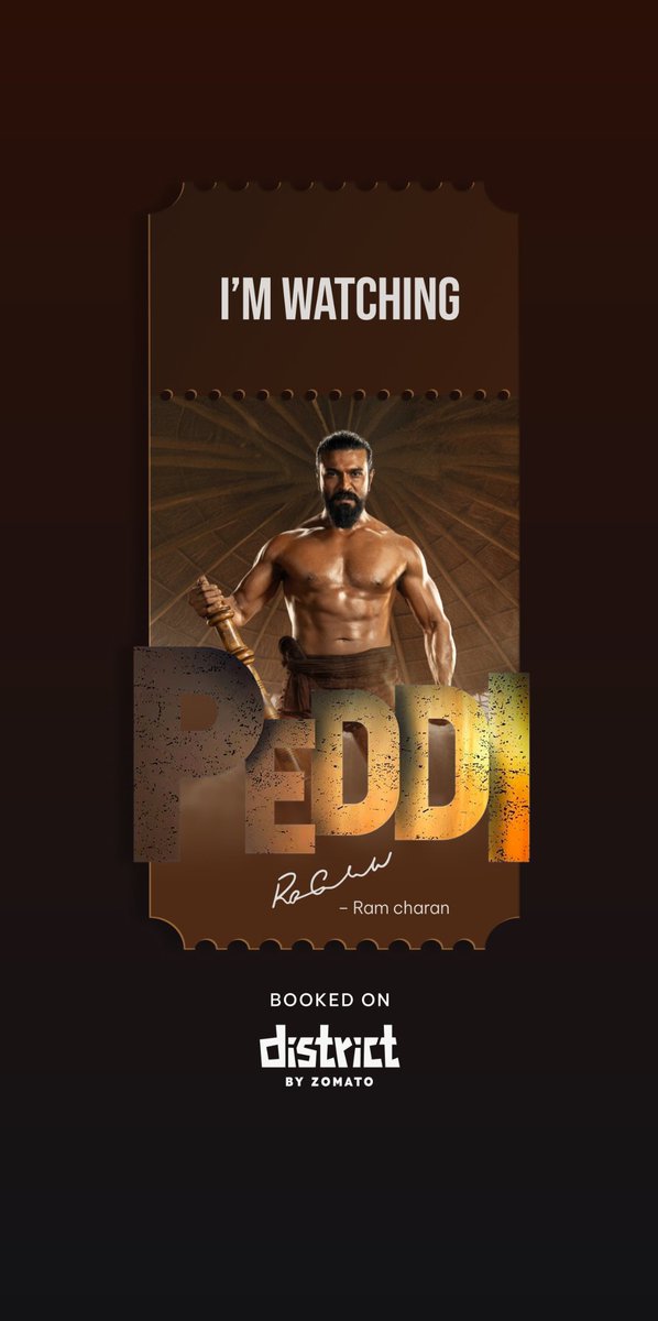 riyazfriendly's tweet photo. I’m watching Peddi! Book your tickets on District app now https://t.co/r3jRI4eolj https://t.co/VT1cam9jfx