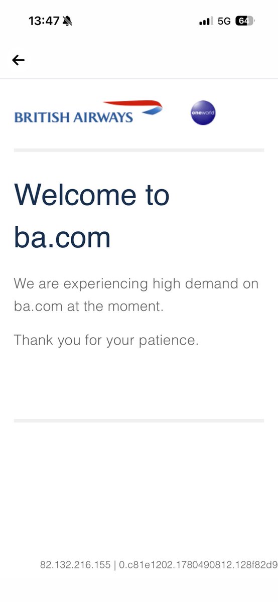 adje__'s tweet photo. @British_Airways 

Reward flights has been saying this for days. Any chance???? https://t.co/GKYKR98ZLC