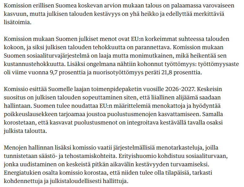Treinikk's tweet photo. @pbyrokraatti Näinhän se tulee olemaan. EU:n vuoden 2026 talouspolitiikan kevätpaketti ei ole lahja ainakaan valtioriippuvaisille: https://t.co/a3J3BkXqQW