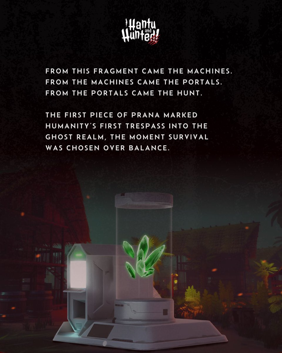 PlayHaH's tweet photo. t started with one crystal.
The First Prana Piece was never meant to be taken, but once humans found it, the veil between worlds began to break. Now the Ghost Realm is awake, and every piece of Prana comes with a price.
Swipe to uncover the origin of Hantu and Hunted.
Wishlist now on Steam. Link in bio.

#HantuAndHunted #IndieHorror #HorrorGame #SteamGames #FolkloreHorror