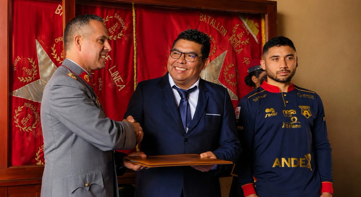 Ejercito_Chile's tweet photo. 𝐄𝐣𝐞́𝐫𝐜𝐢𝐭𝐨 𝐲 𝐒𝐚𝐧 𝐌𝐚𝐫𝐜𝐨𝐬 𝐝𝐞 𝐀𝐫𝐢𝐜𝐚 𝐮𝐧𝐞𝐧 𝐡𝐢𝐬𝐭𝐨𝐫𝐢𝐚, 𝐝𝐞𝐩𝐨𝐫𝐭𝐞 𝐞 𝐢𝐝𝐞𝐧𝐭𝐢𝐝𝐚𝐝 𝐫𝐞𝐠𝐢𝐨𝐧𝐚𝐥 ➡️ https://t.co/2ytBcc7PHZ

Conoce los detalles sobre la alianza que busca promover la identidad regional y desarrollar iniciativas conjuntas en beneficio de la comunidad. #AsaltoYTomaDelMorro #Arica #EjércitoDeChile #InfanteríaChilena
