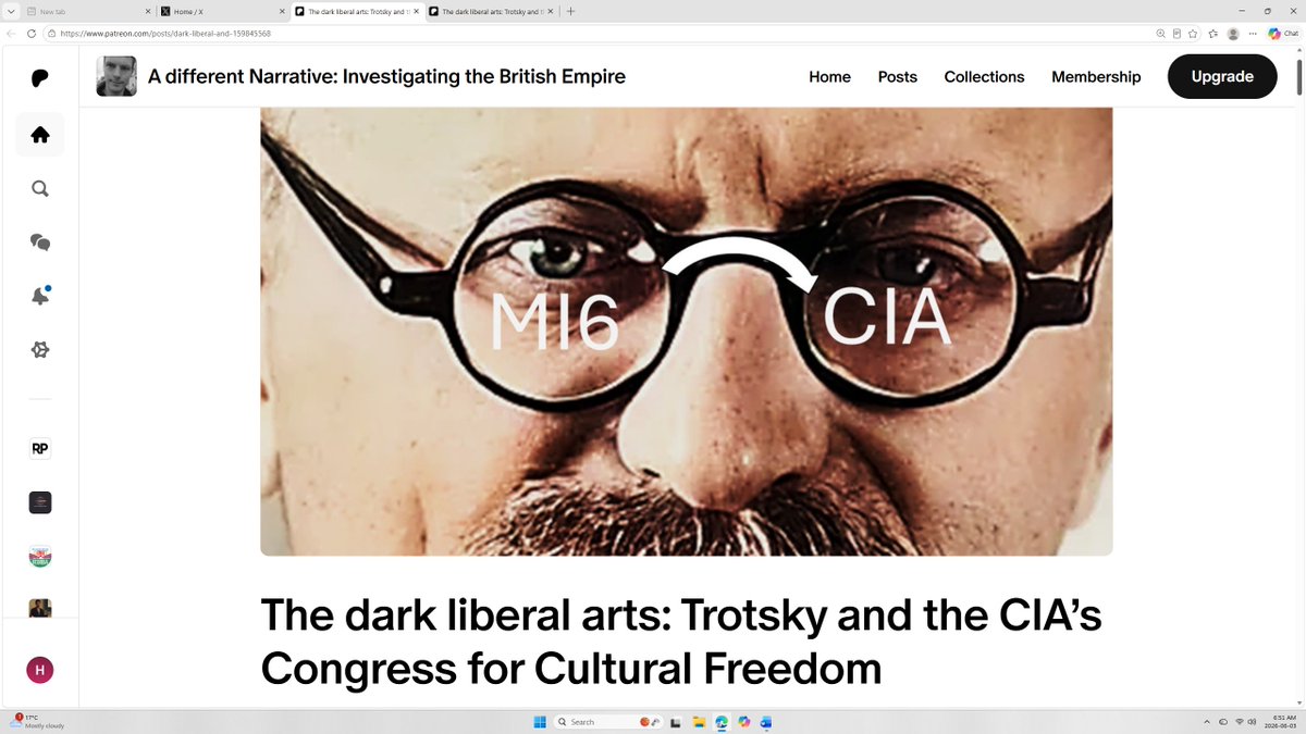 LoewenHelmut's tweet photo. “It appears that the New School was an intelligence cut-out partially established as a means of maintaining contact with the Soviet Opposition under the cover its role as “progressive” education institution.

“The implication is that the Opposition was itself, in part, a British intelligence operation. Furthermore, given that members of the New School were chiefly responsible for laundering Trotsky’s reputation, philosophies and false histories to the West, it follows that Trotskyism was, from the 1920s, a British psyop. Moreover, we can conclude that many the “communists” who had a formative influence on Western socialism and “turned against” the Soviet Union from the 1930s through the Cold War, were British intelligence assets first and foremost, whose communism was primarily a means of serving their activities in that capacity. Max Eastman personifies the type.

“Finally, I would be remiss not to highlight the ongoing dominant influence of both Trotskyism and the Cultural Marxism of the New School and the Congress for Cultural Freedom.

“Today, the successor to the CCF is the New Left and its various organs, such as The New Left Review and its offshoot Verso Books, whose intellectually lineage has far more to do with the cultural sophistries of the British intelligence cut-out Frankfurt School than genuine Marxism.”

__________

Also see on “A different Narrative: Investigating the British Empire” by Dr Phil Bevin: “Yet more evidence of Trotsky's collusion with British intelligence” (May 24) and “Stalin versus Trotsky: the battle for Lenin’s legacy” (May 17).

H/t @ProfHall1955 ("Just how much influence did the Western intelligence services exert on the development of the liberalised left loosely assembled around Trotskyism? Wacky conspiracy theory? No, documented reality." Professor Steve Hall)

@GabrielRockhill @theleftchapter 

https://t.co/PzgfDwmcW3