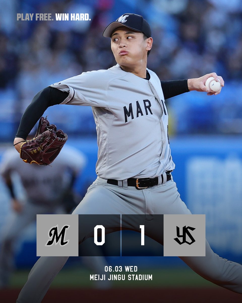 chibalotte's tweet photo. 8回表、得点圏にランナーを進めるも好機を活かせず敗戦。
先発 #毛利海大 投手は5回無失点4奪三振、3番手 #中森俊介 投手と4番手 #小野郁 投手は1回無失点のピッチングでした。

https://t.co/jvImjXzhY2
#chibalotte https://t.co/pMlQm4o22G