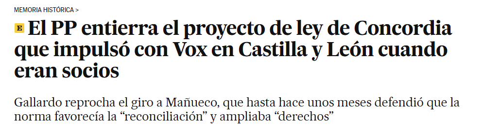 Juan13Navarro's tweet photo. El acuerdo PP-Vox vuelve recupera un proyecto de "Concordia" en Castilla y León. También se planteó en 2022 pero en cuanto Vox rompió con el PP, tras meses de espera y lentitud de avances, Mañueco votó en contra de esa iniciativa. Ahora se recupera. https://t.co/UQu45qypYS https://t.co/kznpuZ2IMI