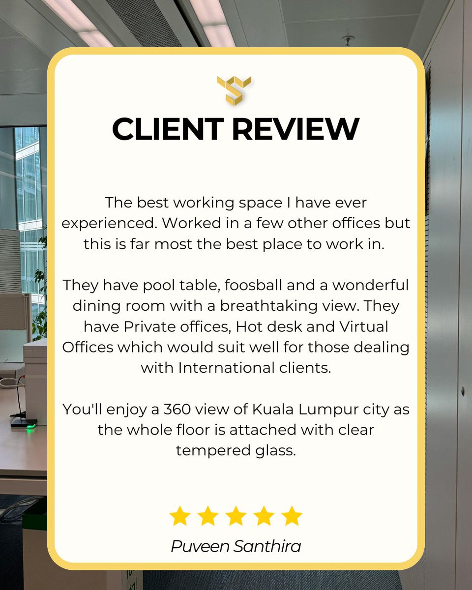 wspacekl's tweet photo. ✨ Thank you for the kind words and for choosing WSpace — we’re happy to be part of your workday 🤍 Come experience it for yourself!

 https://t.co/Mh4gNf7iJa
#wspacekl #coworking #coworkingkl #coworkingspace https://t.co/gPwpSRYapx