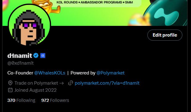 0xd1namit's tweet photo. Today is exactly 1 year since I wrote my first post about Polymarket

A month before that, I had started my X and was posting about different topics like trading and other projects. Then I remembered Polymarket and decided to write a post about their growth

Right away I saw a lot of activity from the community, for example a comment from @Polysights back when they were just starting their journey

I really liked it, I started deepdiving, reviewing projects, coming up with different strategies and so on

Over time the team noticed me, specifically @shayne_coplan, and we even had a call. Some time later I got onboarded and became one of the first affiliates, maybe even the very first one

Back then I even had the blue Polymarket badge for a couple of days before they created the Polymarket Traders account

I also was helping with social media for around 4 months. It was an incredible experience, so thank you @williamlegate and the rest of the team

Then I pivoted into building @Poly_Helper, and I’m still actively working on it to this day. The results are impressive and for me this is the future full pro version of Polymarket

Thank you to everyone who has been with me on this journey. We keep building and grinding