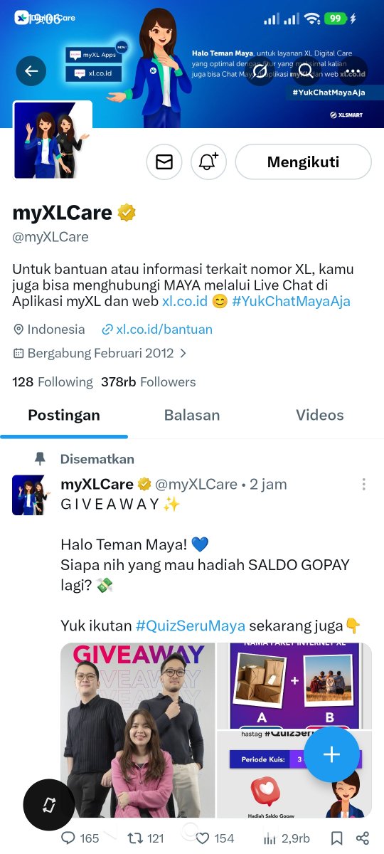anto9990's tweet photo. @myXLCare Jawabannya :
B.PAKET BERSAMA
#QuizSeruMaya https://t.co/esg8IBOq4S