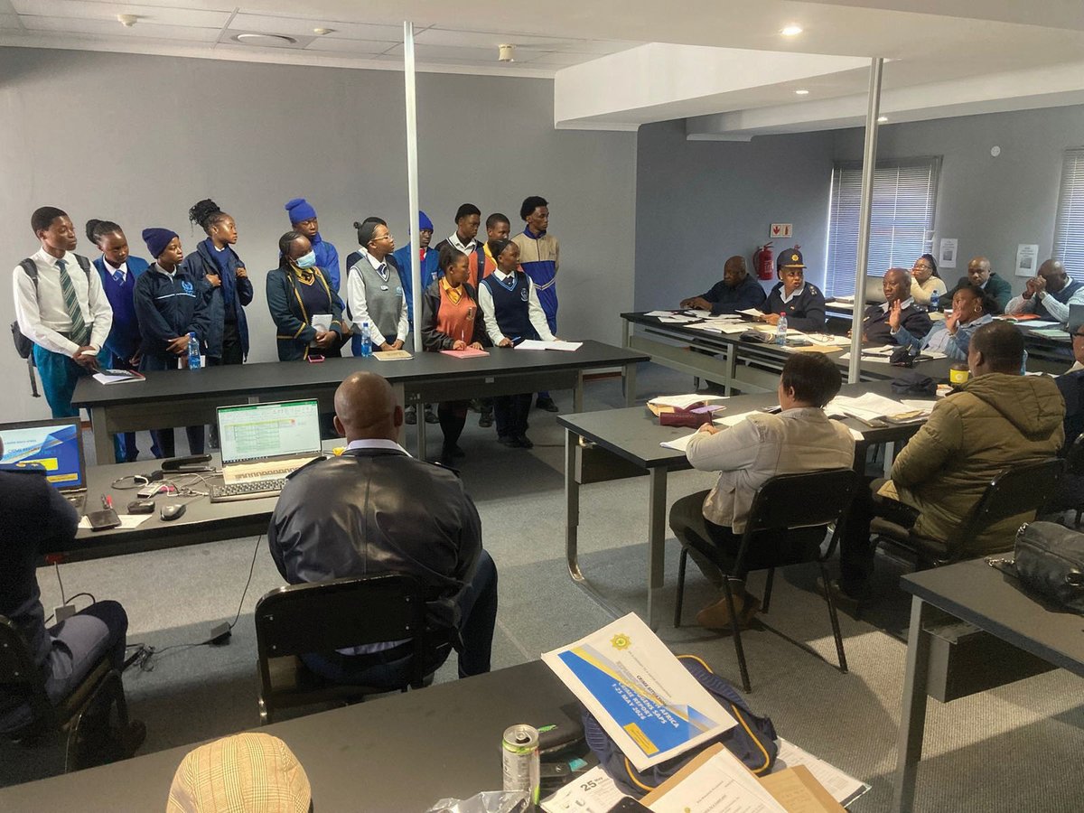 RustenbrgHerald's tweet photo. “Take a Child to Work” campaign
On Tuesday, 26 May, the Acting District Commissioner, Brig Mamotsamai Ntoagae, hosted learners from various schools across the district at the Phokeng District Office as part of the SAPS “Take a Child to Work” campaign. https://t.co/4WewBVSpXf https://t.co/Esglg9XvyT