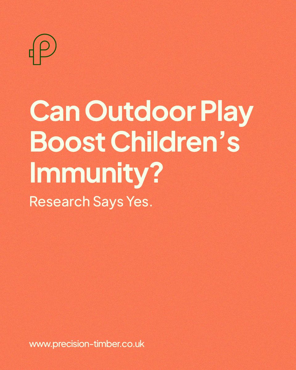 PrecisionTimber's tweet photo. Playing outside doesn't just build confidence.

It builds immunity.

Research shows nature-rich play environments - soil, grass, timber - expose children to beneficial microbes that strengthen their immune systems.

This is what we're really building when we design outdoor spaces.

Not just playgrounds. Healthier childhoods.

#PrecisionTimber #OutdoorPlay #NatureBasedPlay #ChildrensHealth #BiophilicDesign #PlaygroundDesign