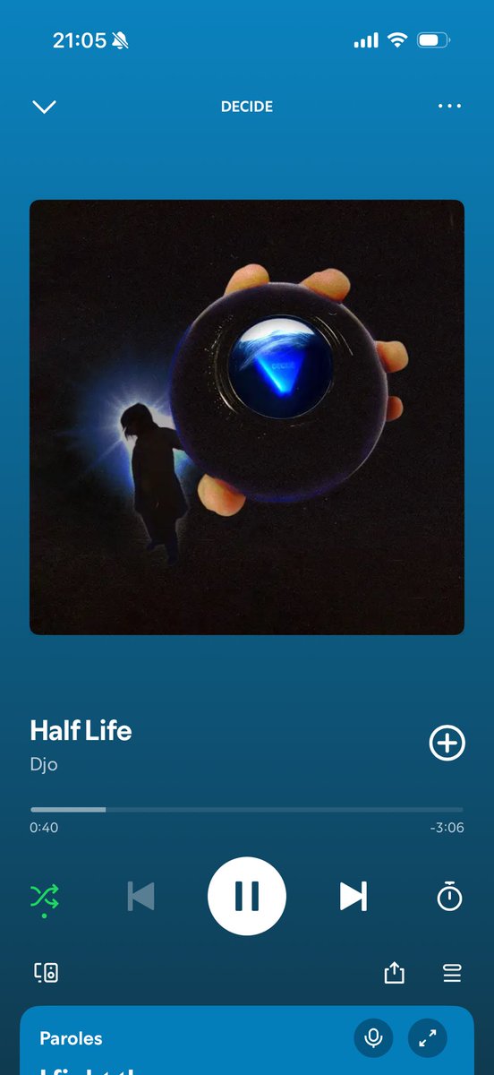 sera_direction's tweet photo. 私の好きな曲「half life」
テンポの変化がものすごく私好み。
1曲でいろんな世界を魅せてくれるこの曲が大好き💙
#ディサイド https://t.co/4Y8CXdD2Dc
