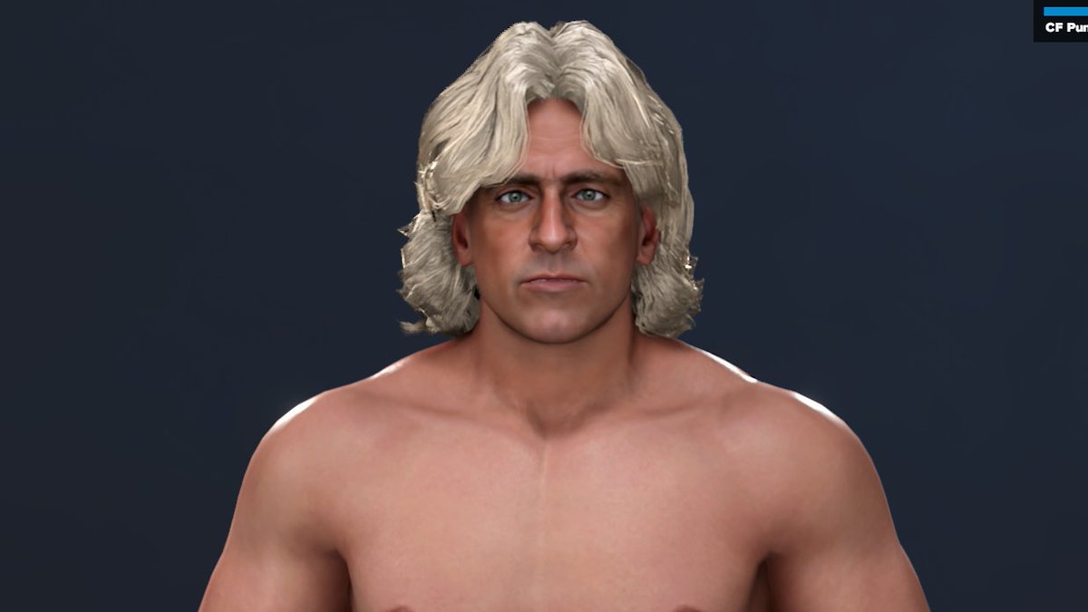 CFPunk2k's tweet photo. “Space Mountain may be the oldest ride in the park, but it has the longest line!” 

Here’s a work-in-progress look at my Ric Flair '89 CAW!      

Face texture by @AlphaTextures

#WWE2k26 https://t.co/IlrtRGZbeM
