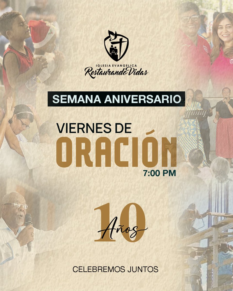 IERvidas's tweet photo. Restaurando Vidas  celebra su 10mo aniversario! #SoliDeoGloria https://t.co/X5gaUzoOky