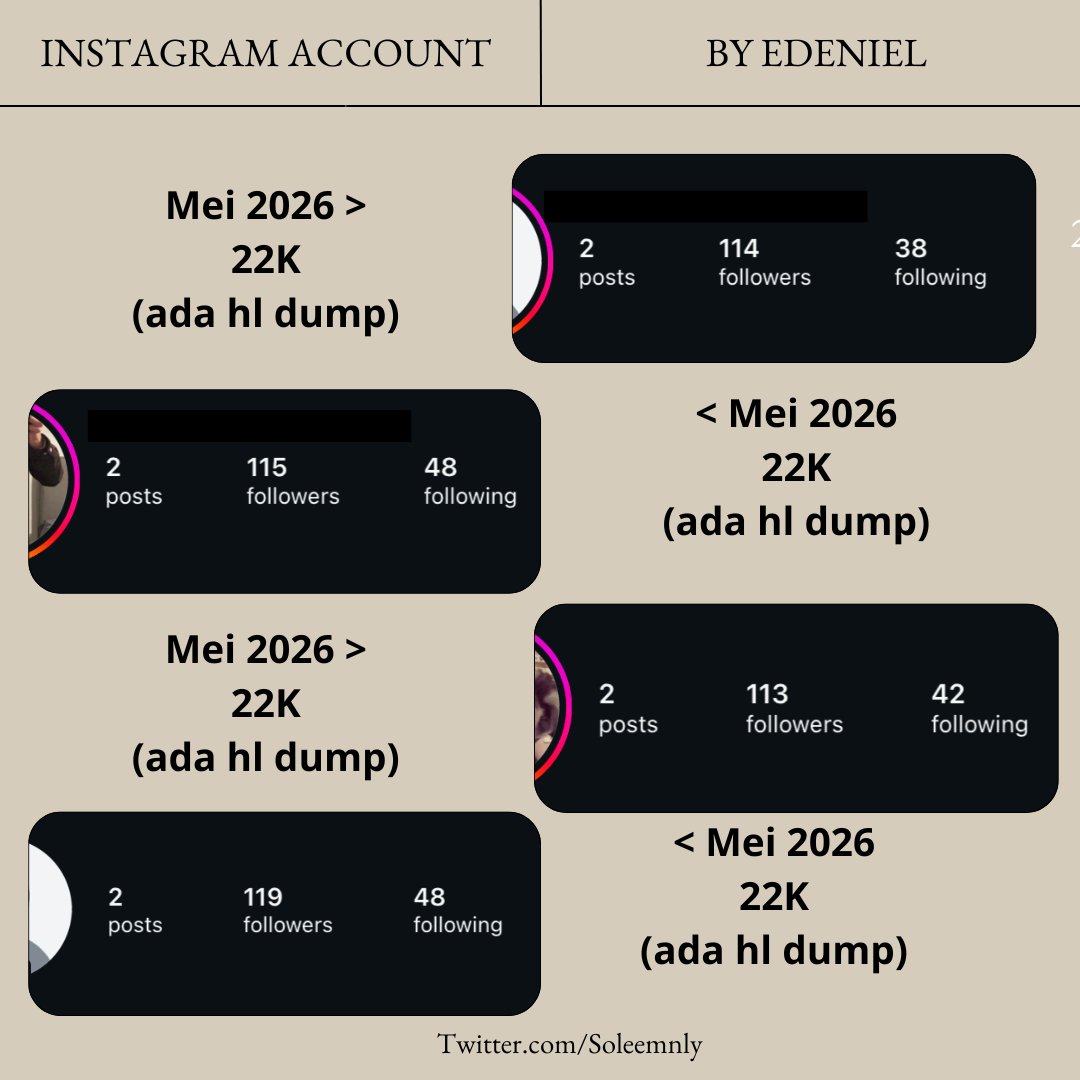 soleemnly's tweet photo. Wts akun acc ig instagram tahun lama, DM @soleemnly #zonauang 1 https://t.co/YTNuyRnn36