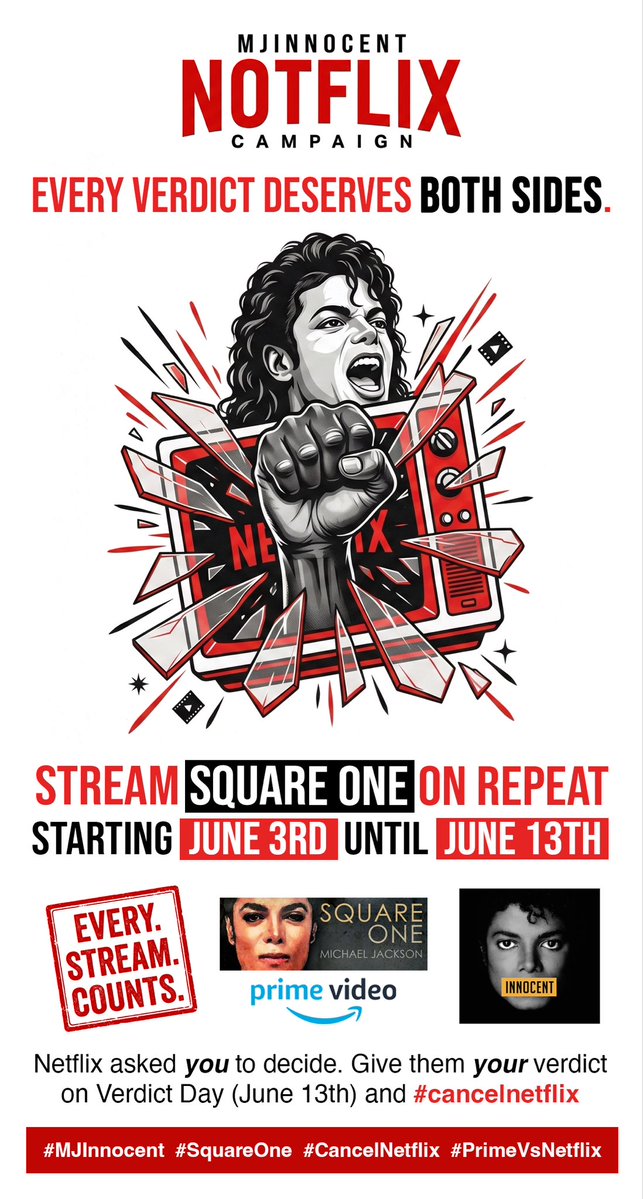 MJInnocentUK's tweet photo. @BLKLiberation84 @JuliaBerkowitz1 And Square One! Let’s show Netflix what a real documentary is. https://t.co/Mf0oFQpR1l