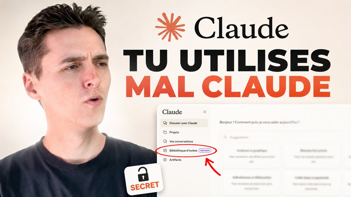 TutoRizonAI's tweet photo. Tu utilises Claude comme un simple chatbot ?
Dommage...

2 astuces :

1. Donne-lui 3 textes à toi et demande-lui d’extraire ton style avant de rédiger
2. Demande-lui de détruire ton idée comme un investisseur sceptique

Je montre 10 usages concrets ici 👇
 https://t.co/aoe1I8jd2Y https://t.co/VOuPVwaWL6