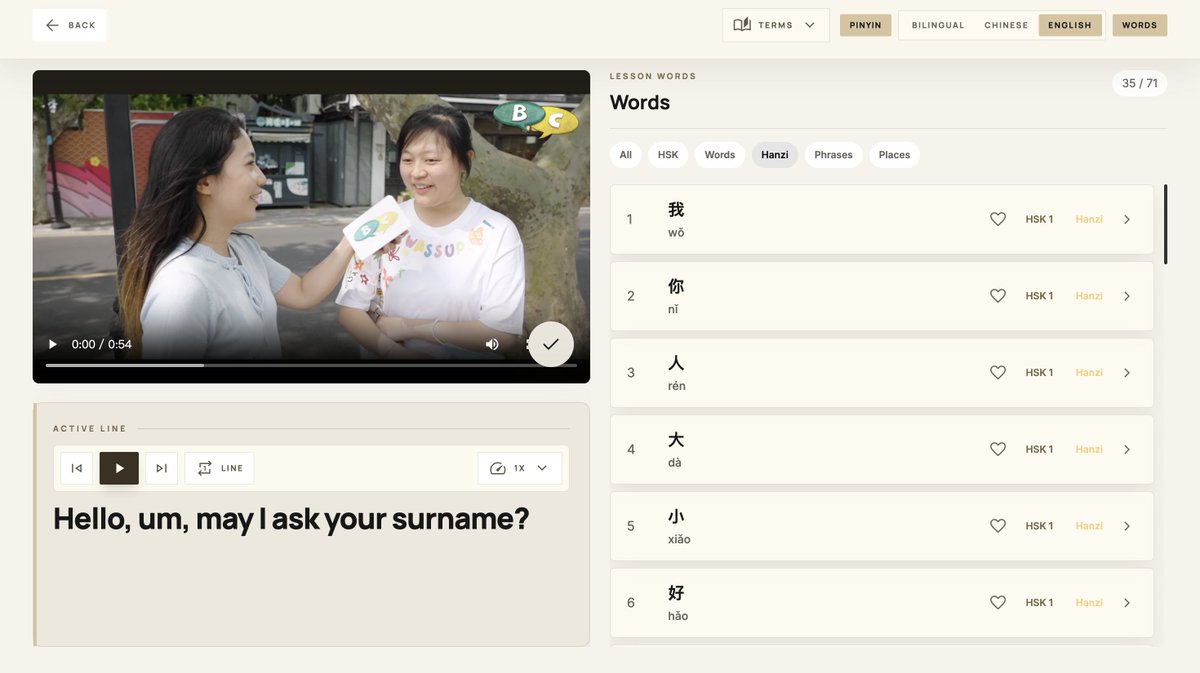 __PaiDaXing_'s tweet photo. To all Chinese learners 🇨🇳
https://t.co/laOpTWvrA8
I’m the creator of SpeakCN, a website built to help people learn Chinese through real conversations and real-life language.

Instead of memorizing endless vocabulary lists, you can:

🎥 Learn from authentic Chinese video conversations

🗣️ Repeat sentences one by one and practice speaking

👀 Hide pinyin or translations to create a more immersive Chinese environment

❤️ Save your favorite sentences, vocabulary, and characters for later review

🌍 Learn with English, Indonesian, Japanese, and Brazilian Portuguese support

As a native Chinese speaker, I don’t believe textbooks alone teach a language.

Languages are learned through listening, speaking, and being exposed to how people actually communicate every day.

The website is currently completely free and still in testing. I’m actively improving it and adding new content based on user feedback.

If you’re learning Chinese, I’d love for you to give it a try and tell me what you think.

#LearnChinese #LearnMandarin #ChineseLearning #LanguageLearning #LangT