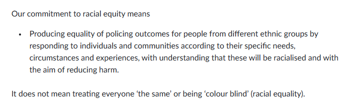 IGMansfield's tweet photo. How can the Prime Minister claim there is no two-tier policing when the documents under which the police operate explicitly say they should treat different ethnicities differently?

He can't defend it - so denies it is happening.

Just gaslighting us. https://t.co/ET9OaBpT5W