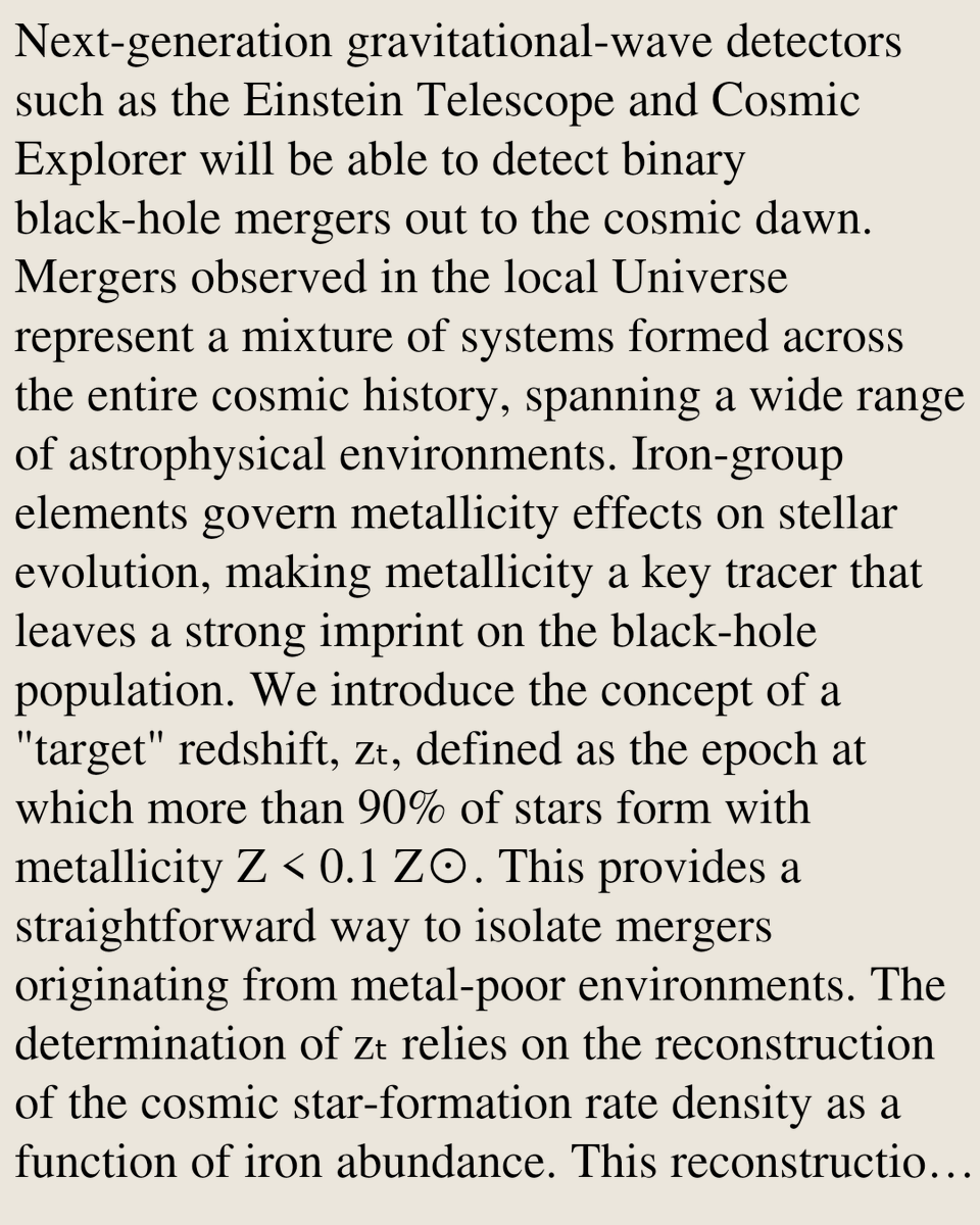 PRXI's tweet photo. Targeting black holes from metal-poor progenitors with next-generation gravitational-wave detectors

Federico Leto di Priolo, Martyna Chruślińska, Davide Gerosa
https://t.co/OHDG4qWbnv [𝚊𝚜𝚝𝚛𝚘-𝚙𝚑.𝙷𝙴 𝚐𝚛-𝚚𝚌] https://t.co/fYlpn10mFD