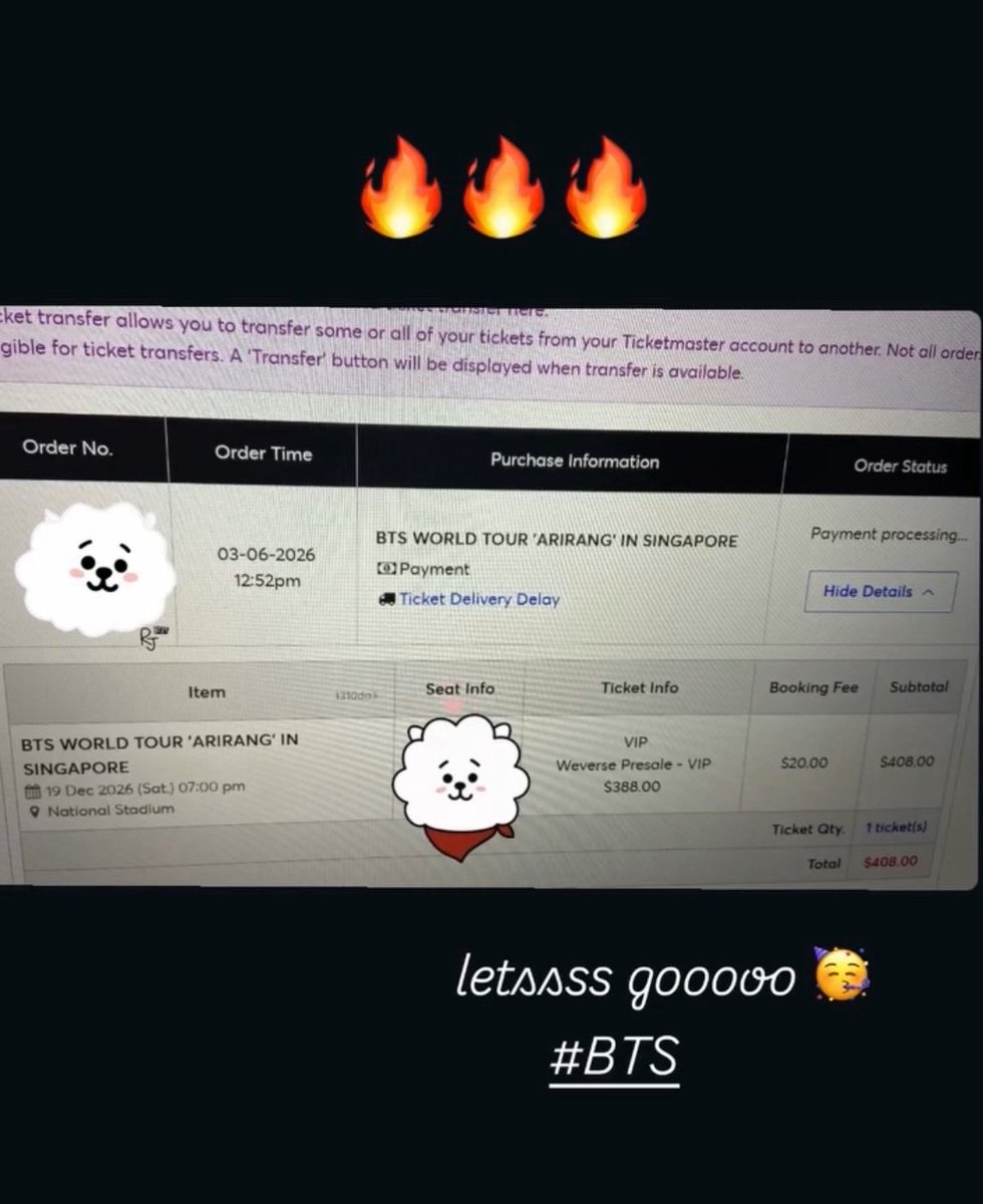 QueenaChew_98's tweet photo. See you all in 12.19 in SG 🇸🇬 !! After 7years finallyyyyy we meet againnnnnnn my boyssss 💜💜💜💜 @BTS_twt 

#BTS #ARIRANG #Singapore #방탄소년단  #ARMY https://t.co/bNgSYQzSOy